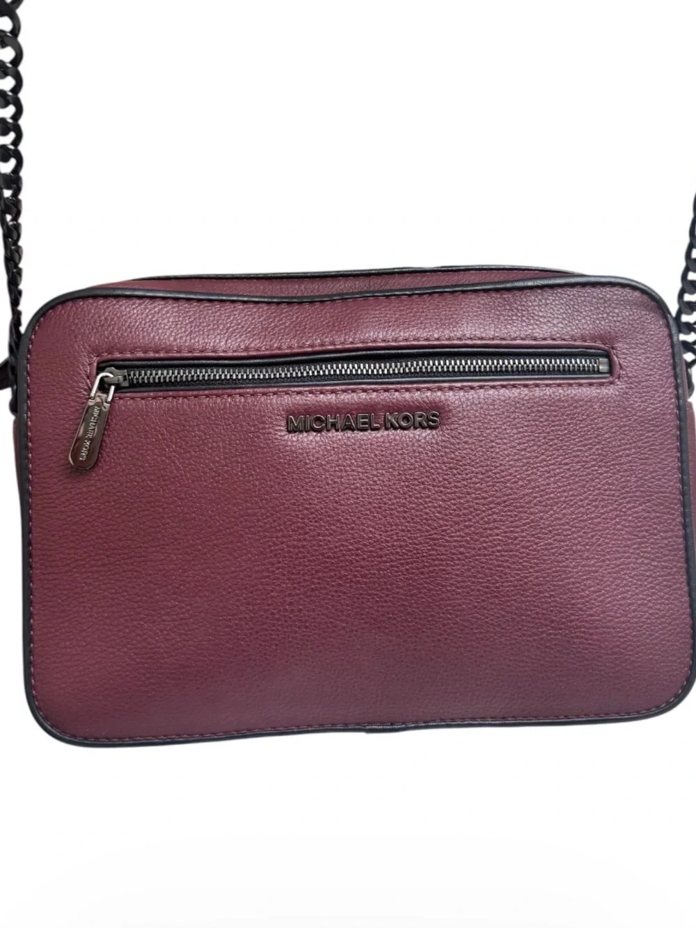Michael Kors Pebbled Leather Crossbody in Wine
